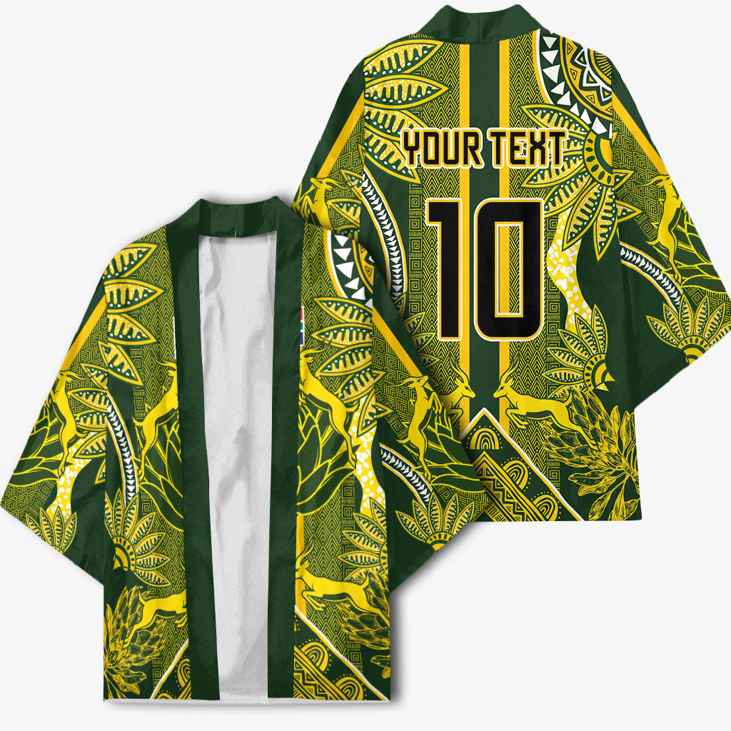 South Africa Rugby Custom Kimono Springbok with King Protea Inspired by African Heritage