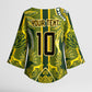 South Africa Rugby Custom Kimono Sleeve Blouse Springbok with King Protea Inspired by African Heritage