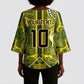 South Africa Rugby Custom Kimono Sleeve Blouse Springbok with King Protea Inspired by African Heritage
