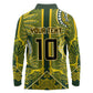 South Africa Rugby Custom Long Sleeve Polo Shirt Springbok with King Protea Inspired by African Heritage