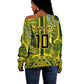 South Africa Rugby Custom Off Shoulder Sweater Springbok with King Protea Inspired by African Heritage