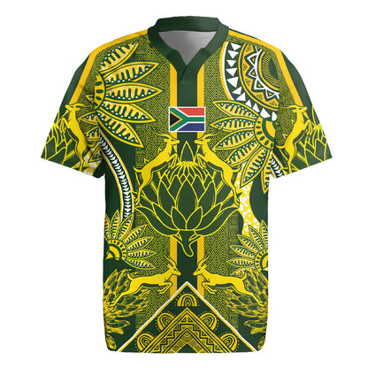 South Africa Rugby Custom Rugby Jersey Springbok with King Protea Inspired by African Heritage