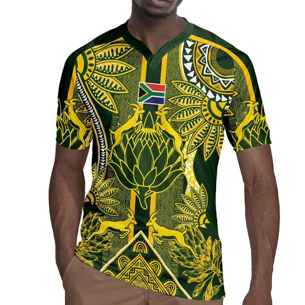 South Africa Rugby Custom Rugby Jersey Springbok with King Protea Inspired by African Heritage