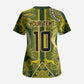 South Africa Rugby Custom Scrub Top Springbok with King Protea Inspired by African Heritage