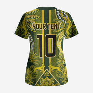 South Africa Rugby Custom Scrub Top Springbok with King Protea Inspired by African Heritage
