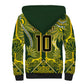 South Africa Rugby Custom Sherpa Hoodie Springbok with King Protea Inspired by African Heritage