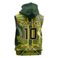 South Africa Rugby Custom Sleeveless Hoodie Springbok with King Protea Inspired by African Heritage