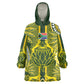 South Africa Rugby Custom Wearable Blanket Hoodie Springbok with King Protea Inspired by African Heritage