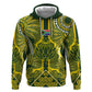 South Africa Rugby Custom Zip Hoodie Springbok with King Protea Inspired by African Heritage