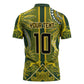 South Africa Rugby Custom Zipper Polo Shirt Springbok with King Protea Inspired by African Heritage