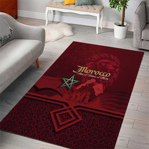 Happy Proclamation of Independence of Morocco Area Rug Barbary Lion's Roar - Fight for Free and Peace