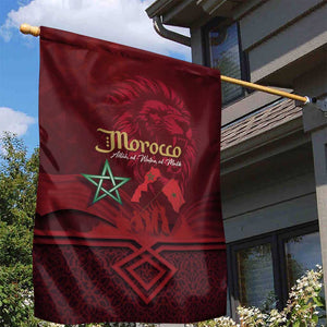Happy Proclamation of Independence of Morocco Garden Flag Barbary Lion's Roar - Fight for Free and Peace