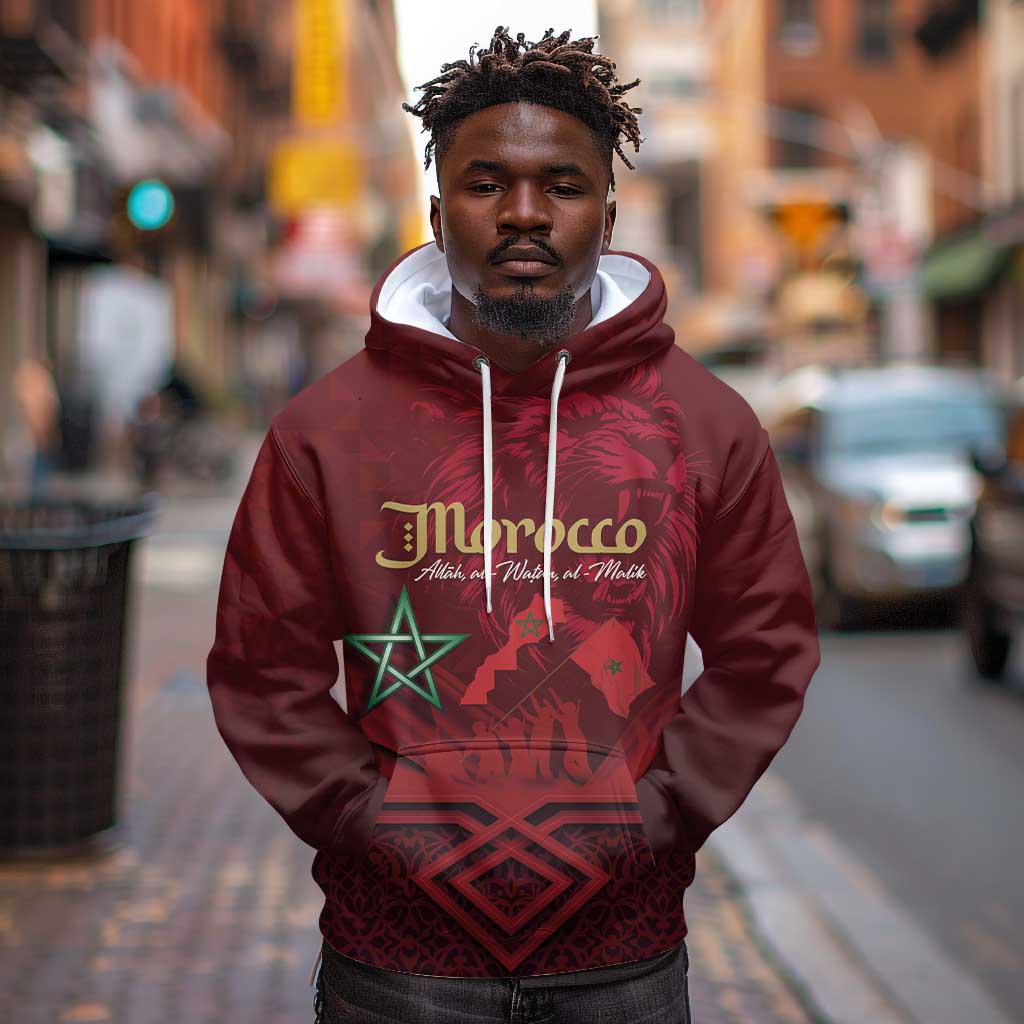 Happy Proclamation of Independence of Morocco Hoodie Barbary Lion's Roar - Fight for Free and Peace