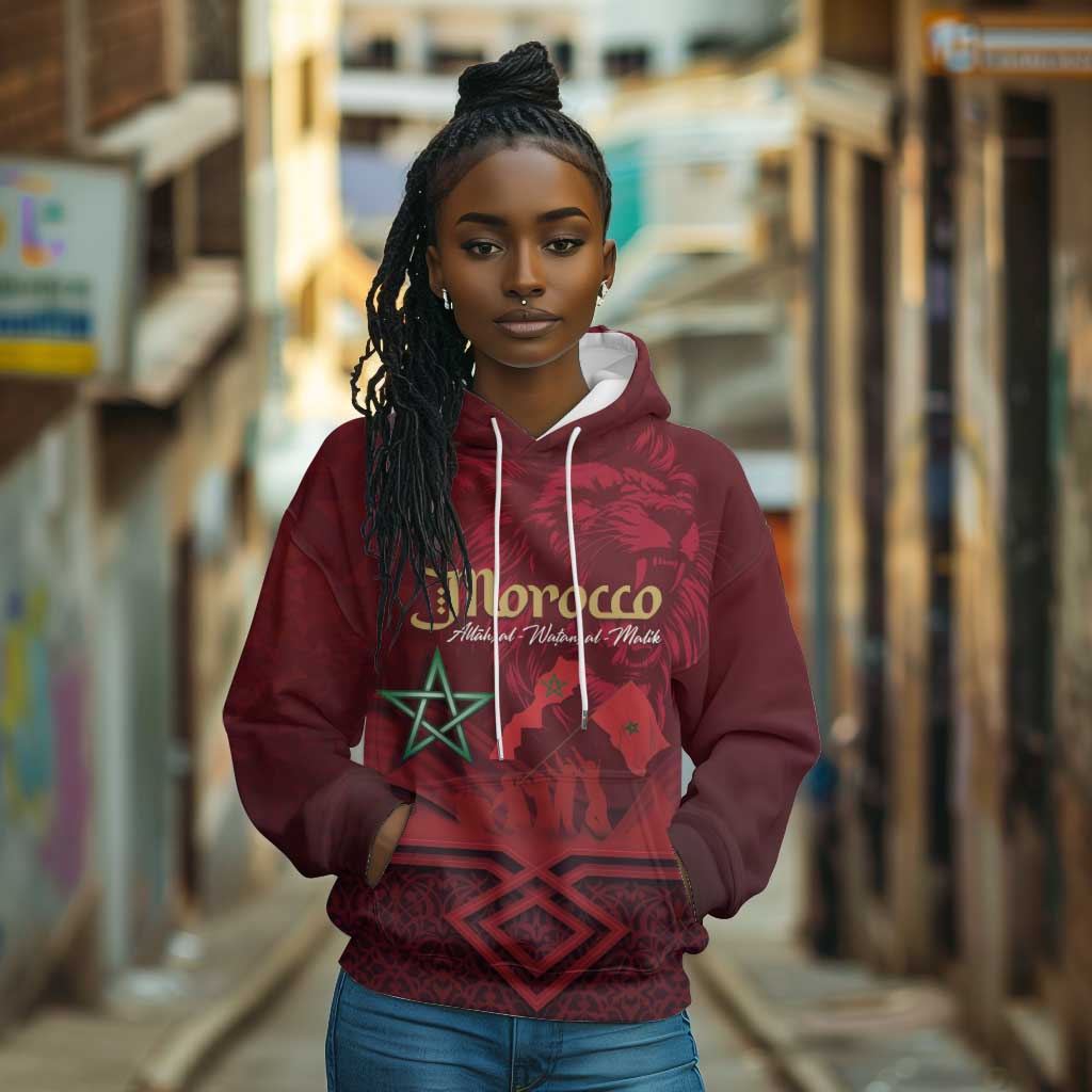 Happy Proclamation of Independence of Morocco Hoodie Barbary Lion's Roar - Fight for Free and Peace