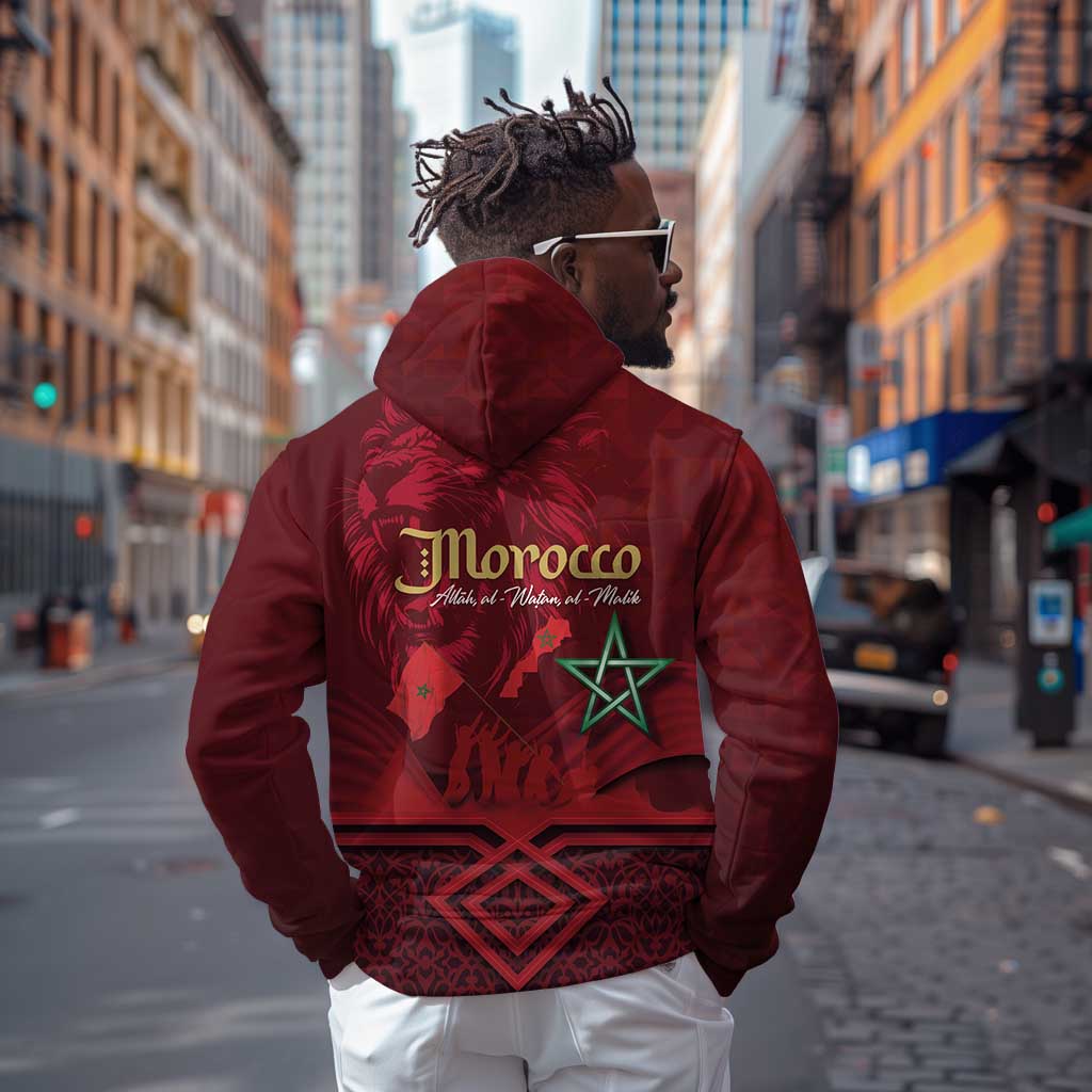 Happy Proclamation of Independence of Morocco Hoodie Barbary Lion's Roar - Fight for Free and Peace