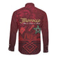 Happy Proclamation of Independence of Morocco Long Sleeve Button Shirt Barbary Lion's Roar - Fight for Free and Peace