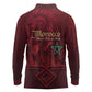 Happy Proclamation of Independence of Morocco Long Sleeve Polo Shirt Barbary Lion's Roar - Fight for Free and Peace