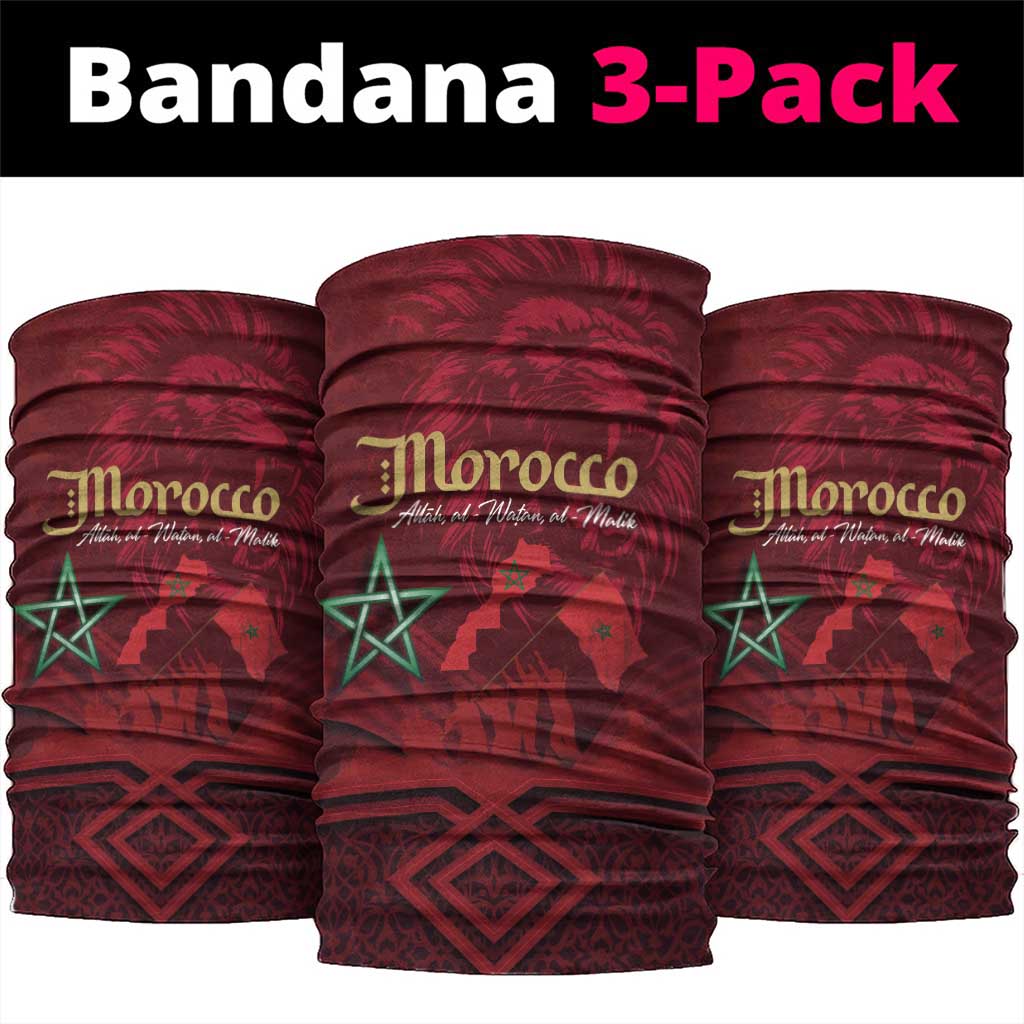 Happy Proclamation of Independence of Morocco Neck Gaiter Barbary Lion's Roar - Fight for Free and Peace - African Pride