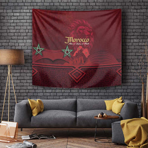 Happy Proclamation of Independence of Morocco Tapestry Barbary Lion's Roar - Fight for Free and Peace