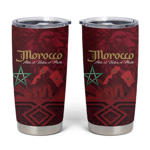 Happy Proclamation of Independence of Morocco Tumbler Cup Barbary Lion's Roar - Fight for Free and Peace