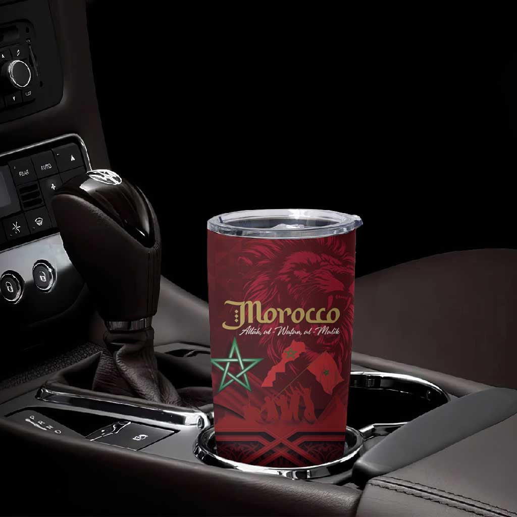 Happy Proclamation of Independence of Morocco Tumbler Cup Barbary Lion's Roar - Fight for Free and Peace