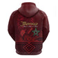 Happy Proclamation of Independence of Morocco Zip Hoodie Barbary Lion's Roar - Fight for Free and Peace