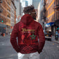 Happy Proclamation of Independence of Morocco Zip Hoodie Barbary Lion's Roar - Fight for Free and Peace