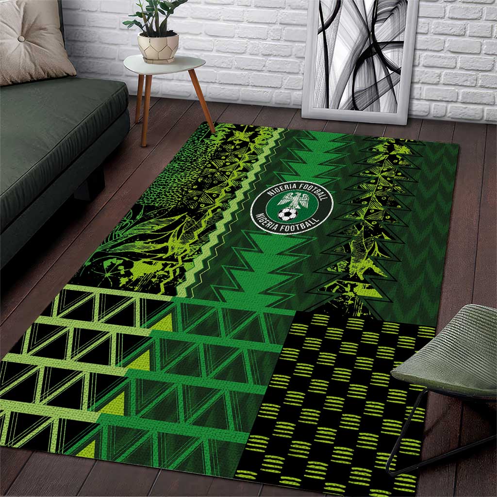 Nigeria Football Area Rug The Naija-Tribal Sporty Style - African Pride