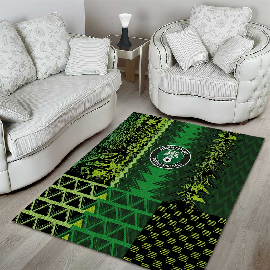 Nigeria Football Area Rug The Naija-Tribal Sporty Style - African Pride