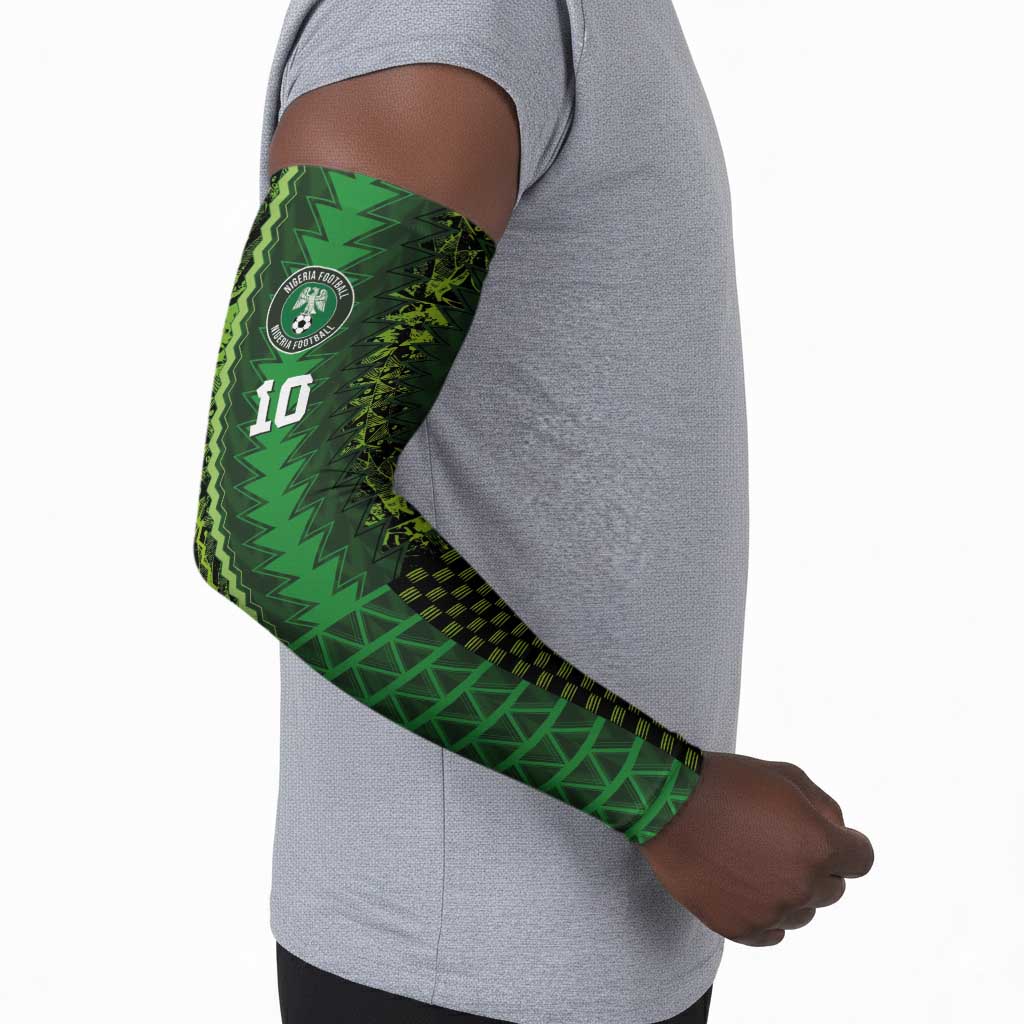 Custom Nigeria Football Arm Sleeves The Naija-Tribal Sporty Style - African Pride
