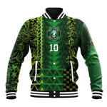 Custom Nigeria Football Baseball Jacket The Naija-Tribal Sporty Style - African Pride
