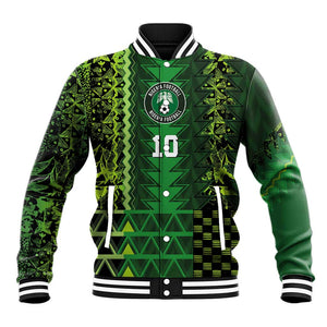 Custom Nigeria Football Baseball Jacket The Naija-Tribal Sporty Style - African Pride