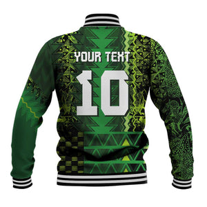 Custom Nigeria Football Baseball Jacket The Naija-Tribal Sporty Style - African Pride