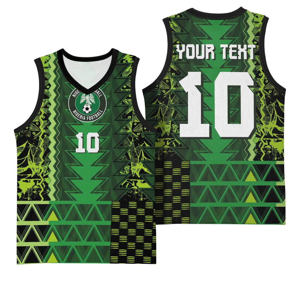 Custom Nigeria Football Basketball Jersey The Naija-Tribal Sporty Style - African Pride