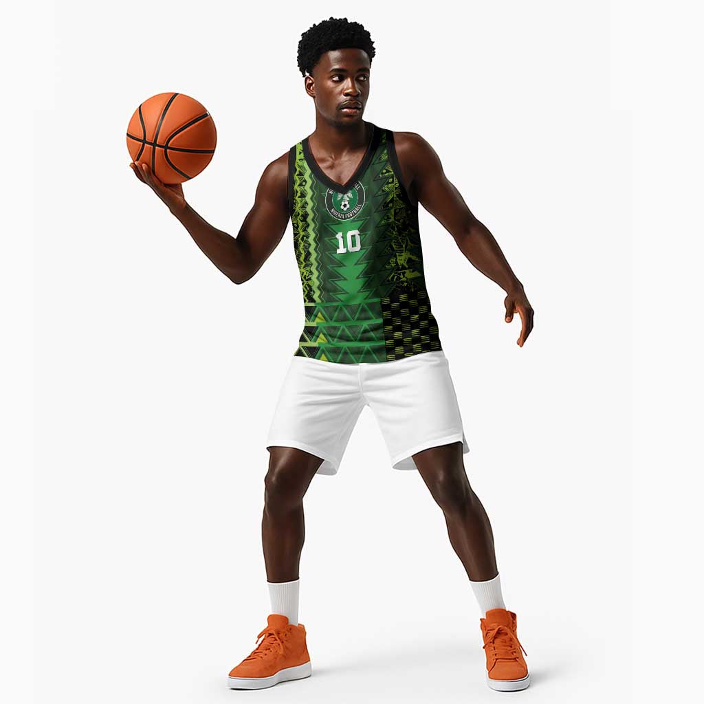 Custom Nigeria Football Basketball Jersey The Naija-Tribal Sporty Style - African Pride
