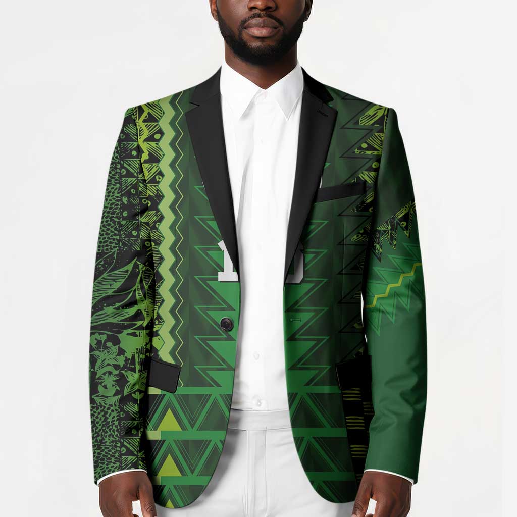 Custom Nigeria Football Blazer The Naija-Tribal Sporty Style - African Pride