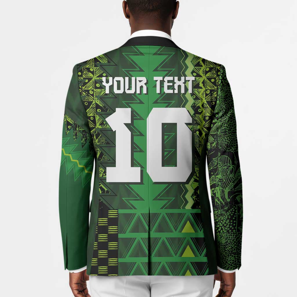 Custom Nigeria Football Blazer The Naija-Tribal Sporty Style - African Pride