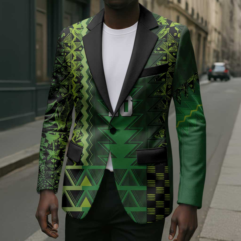 Custom Nigeria Football Blazer The Naija-Tribal Sporty Style - African Pride