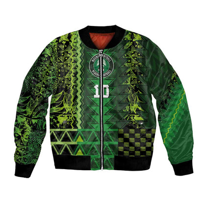 Custom Nigeria Football Bomber Jacket The Naija-Tribal Sporty Style - African Pride