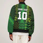 Custom Nigeria Football Bomber Jacket The Naija-Tribal Sporty Style - African Pride