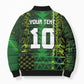 Custom Nigeria Football Bomber Puffer Jacket The Naija-Tribal Sporty Style - African Pride