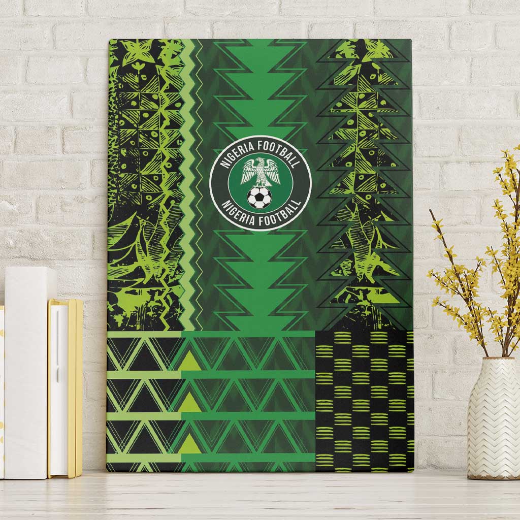 Nigeria Football Canvas Wall Art The Naija-Tribal Sporty Style - African Pride