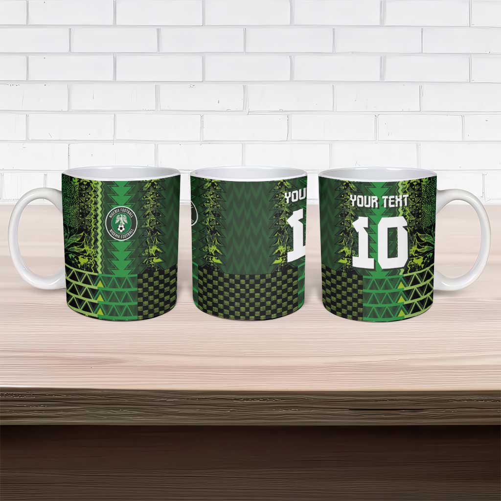 Custom Nigeria Football Ceramic Mug The Naija-Tribal Sporty Style - African Pride