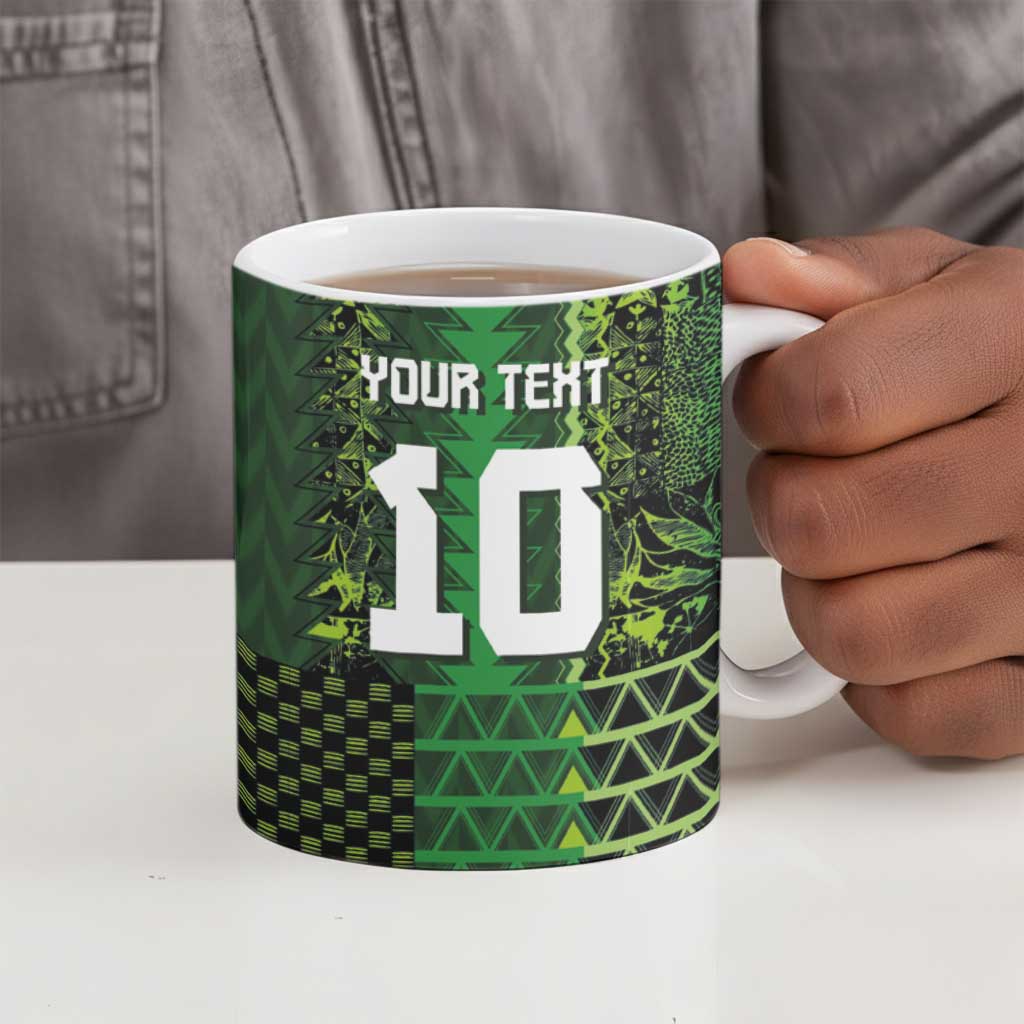 Custom Nigeria Football Ceramic Mug The Naija-Tribal Sporty Style - African Pride