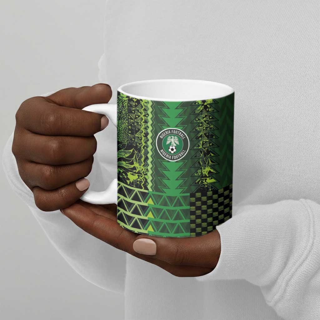 Custom Nigeria Football Ceramic Mug The Naija-Tribal Sporty Style - African Pride