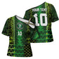 Custom Nigeria Football Cross Shoulder Shirt The Naija-Tribal Sporty Style - African Pride