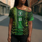 Custom Nigeria Football Cross Shoulder Shirt The Naija-Tribal Sporty Style - African Pride