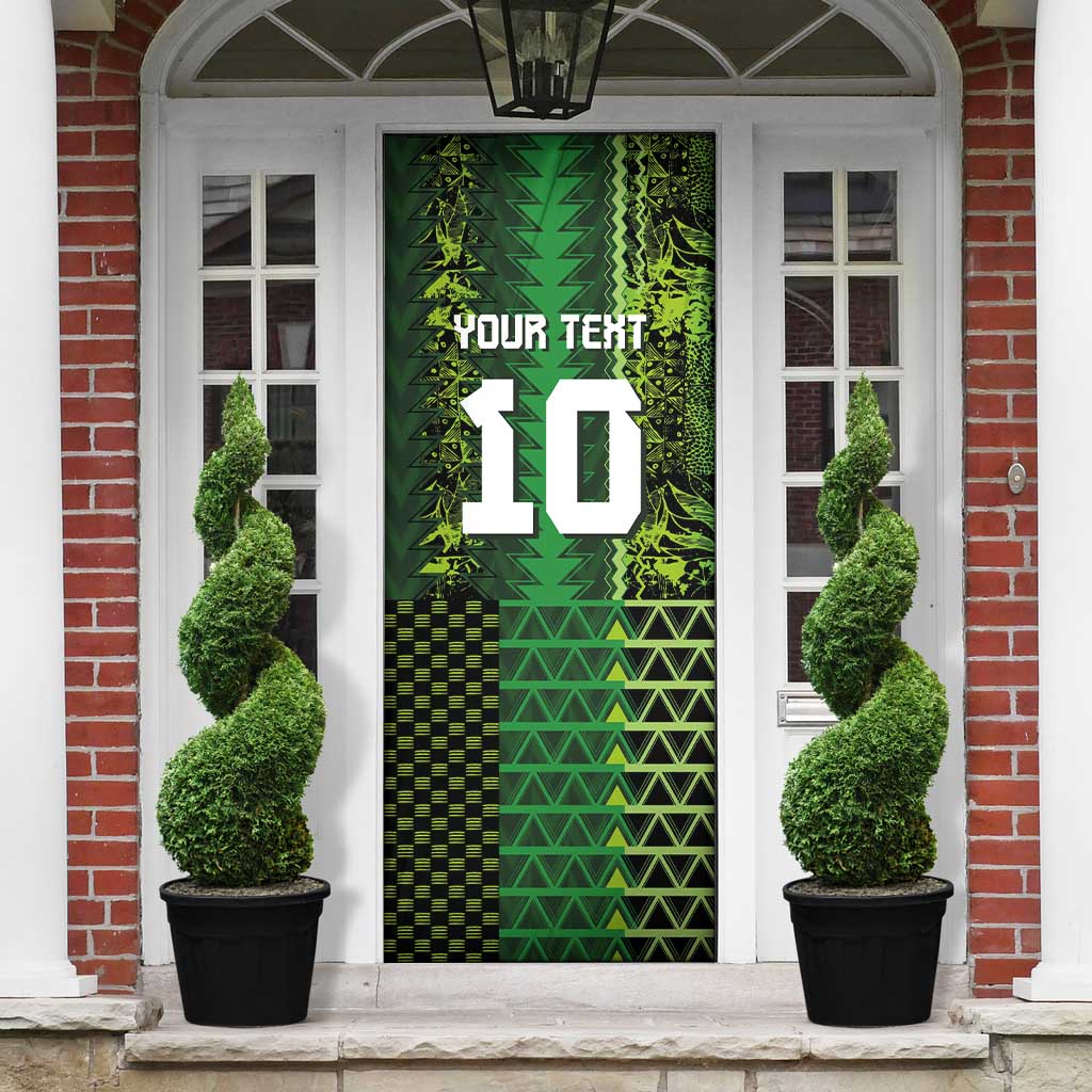 Custom Nigeria Football Door Cover The Naija-Tribal Sporty Style - African Pride
