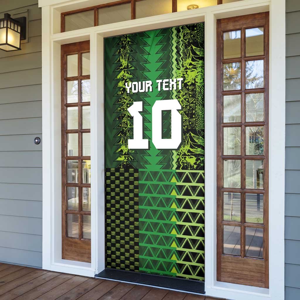 Custom Nigeria Football Door Cover The Naija-Tribal Sporty Style - African Pride