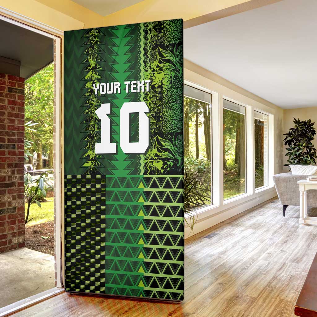 Custom Nigeria Football Door Cover The Naija-Tribal Sporty Style - African Pride